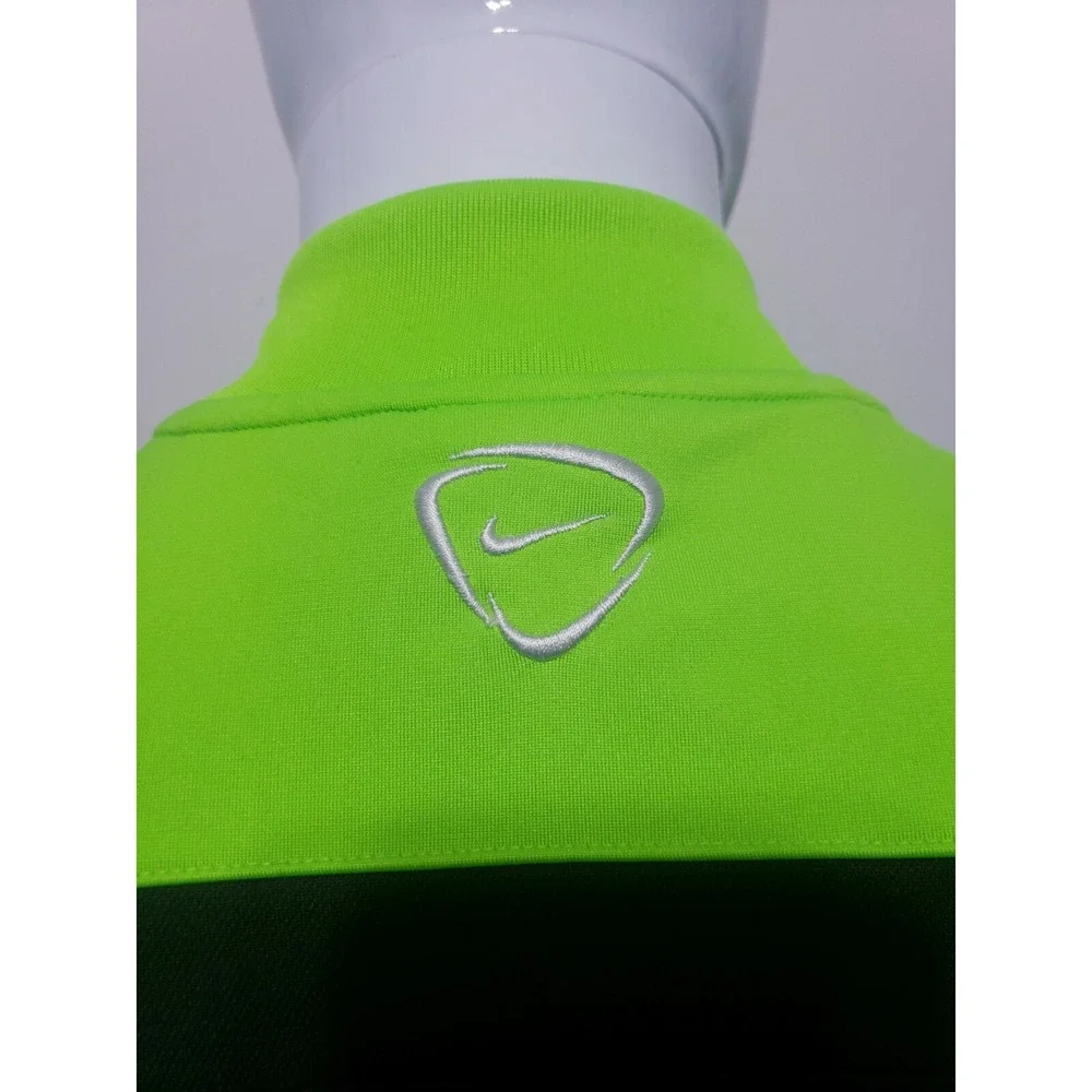 Nike Dri-Fit‎ Track Full-Zip Jacket Unisex Large Gray & Neon Soccer Warm-up